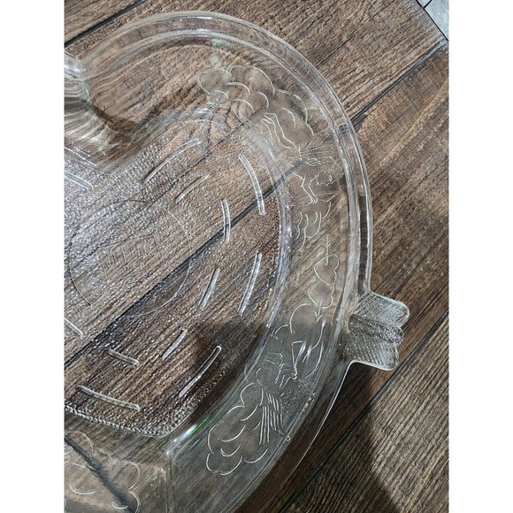Vintage Safe Bake Heart Shape Glass PIE Dish Cupid Arrow Valentines Made In USA - Picture 2 of 7